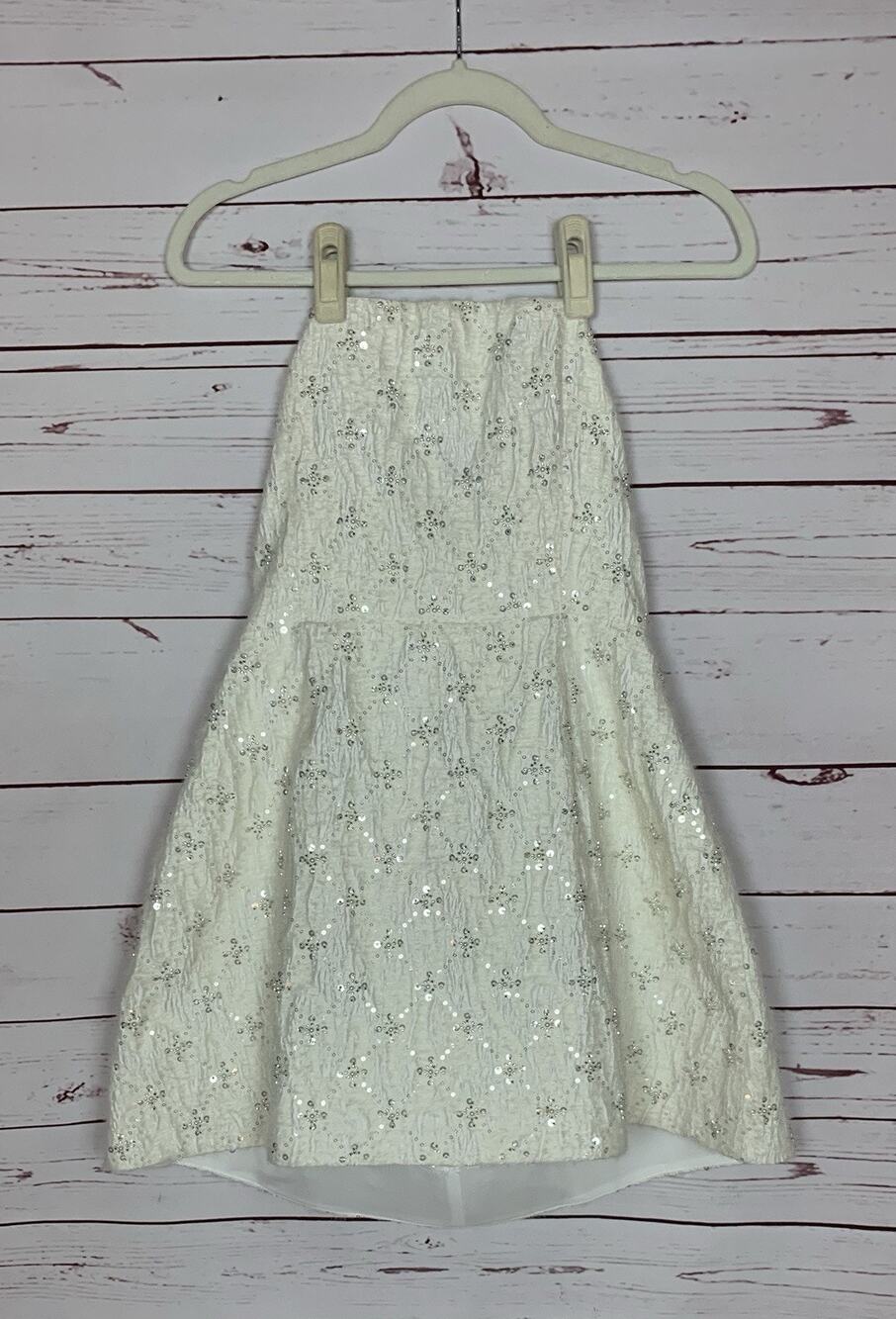 Hello Molly Women's XL Cream Sparkle Strapless Mini Formal Party Dress NEW TAGS